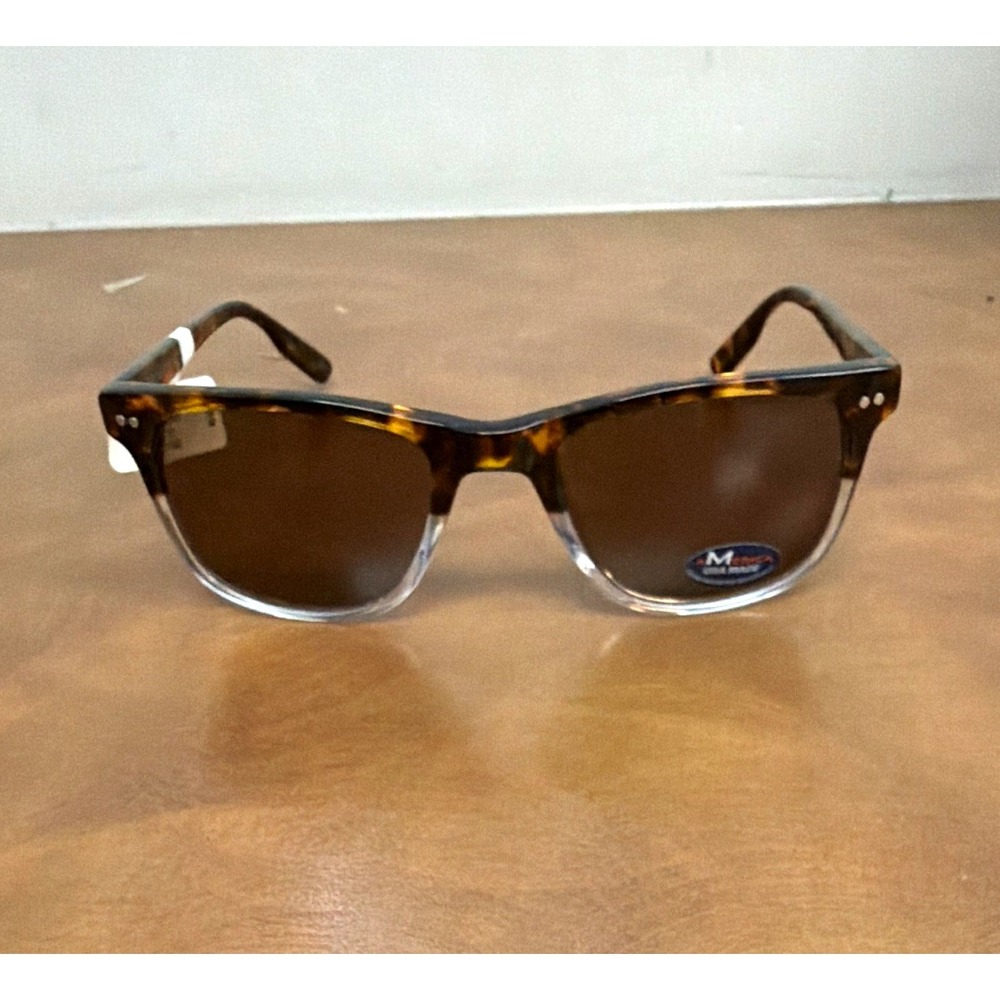 M America MU406STTCRY52 Tortoise Shell Square Sunglasses Brown Tinted Lenses